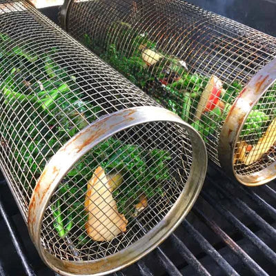 -Rolling Grilling Basket