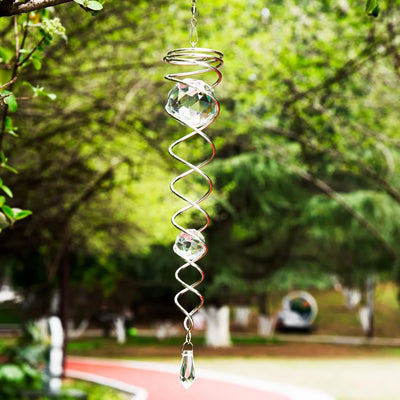 - Gazing Ball Spiral Tail Wind Spinner Stabilizer