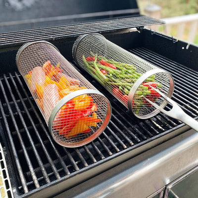 -Rolling Grilling Basket