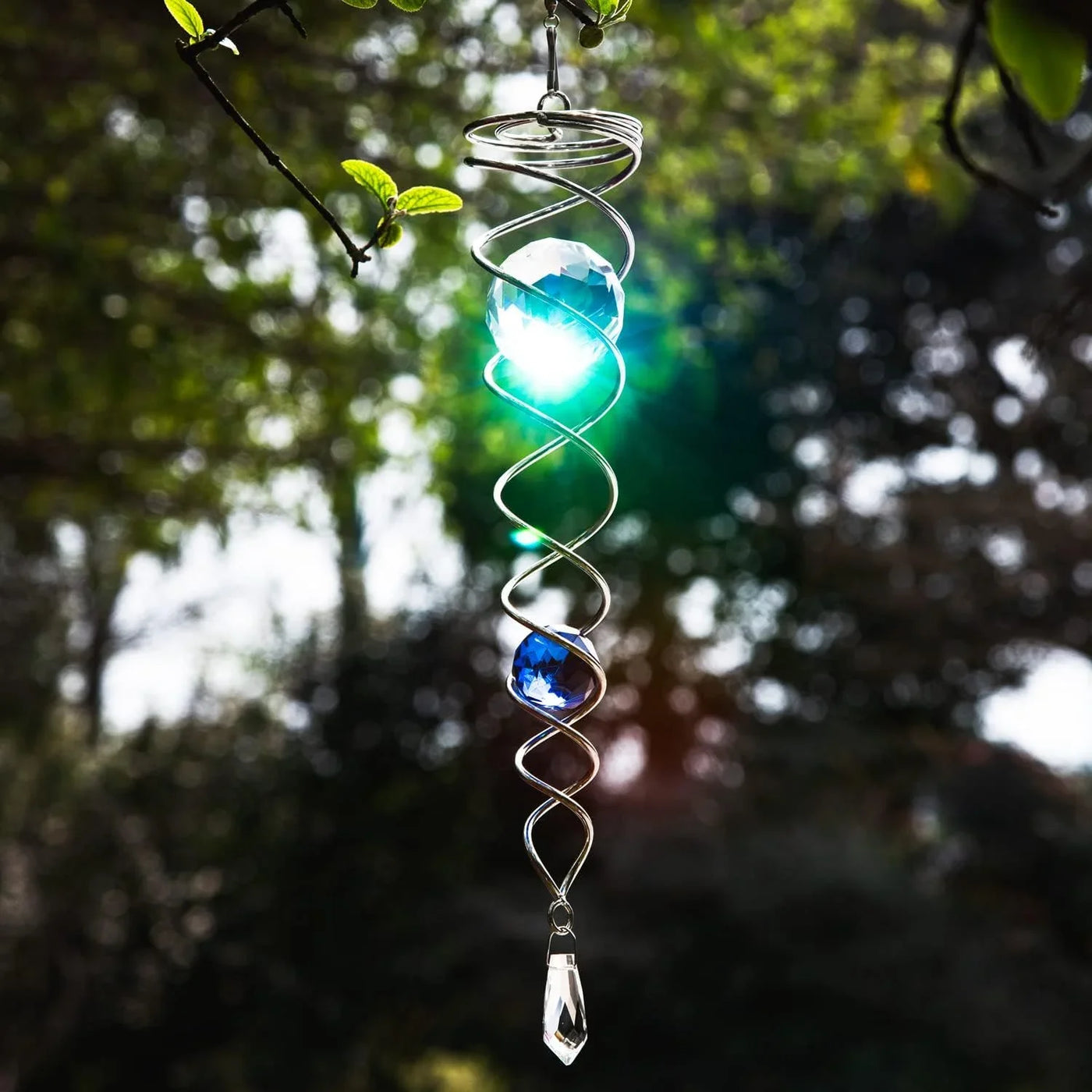 - Gazing Ball Spiral Tail Wind Spinner Stabilizer
