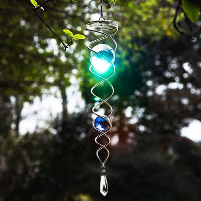 - Gazing Ball Spiral Tail Wind Spinner Stabilizer