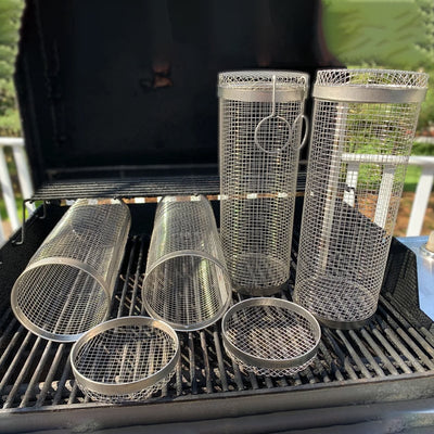 -Rolling Grilling Basket