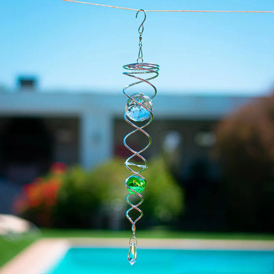 - Gazing Ball Spiral Tail Wind Spinner Stabilizer