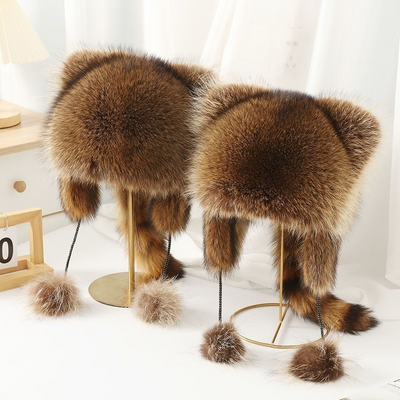 🔥 - Handmade Imitation Raccoon Fur Hat